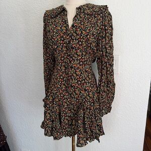 Doen Black Floral Dress